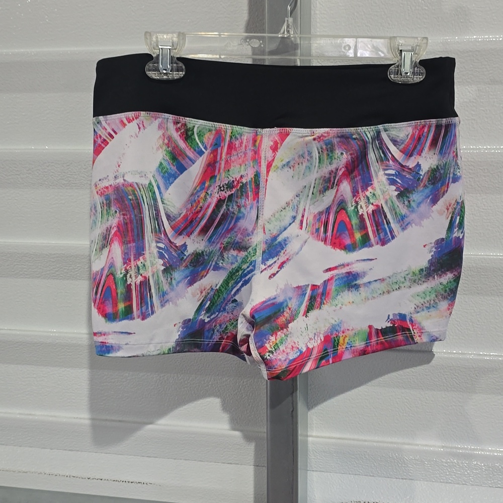 Reel Legends Black Waist Multicolor Abstract‎ Print Bike Shorts Size Large - Picture 4 of 14